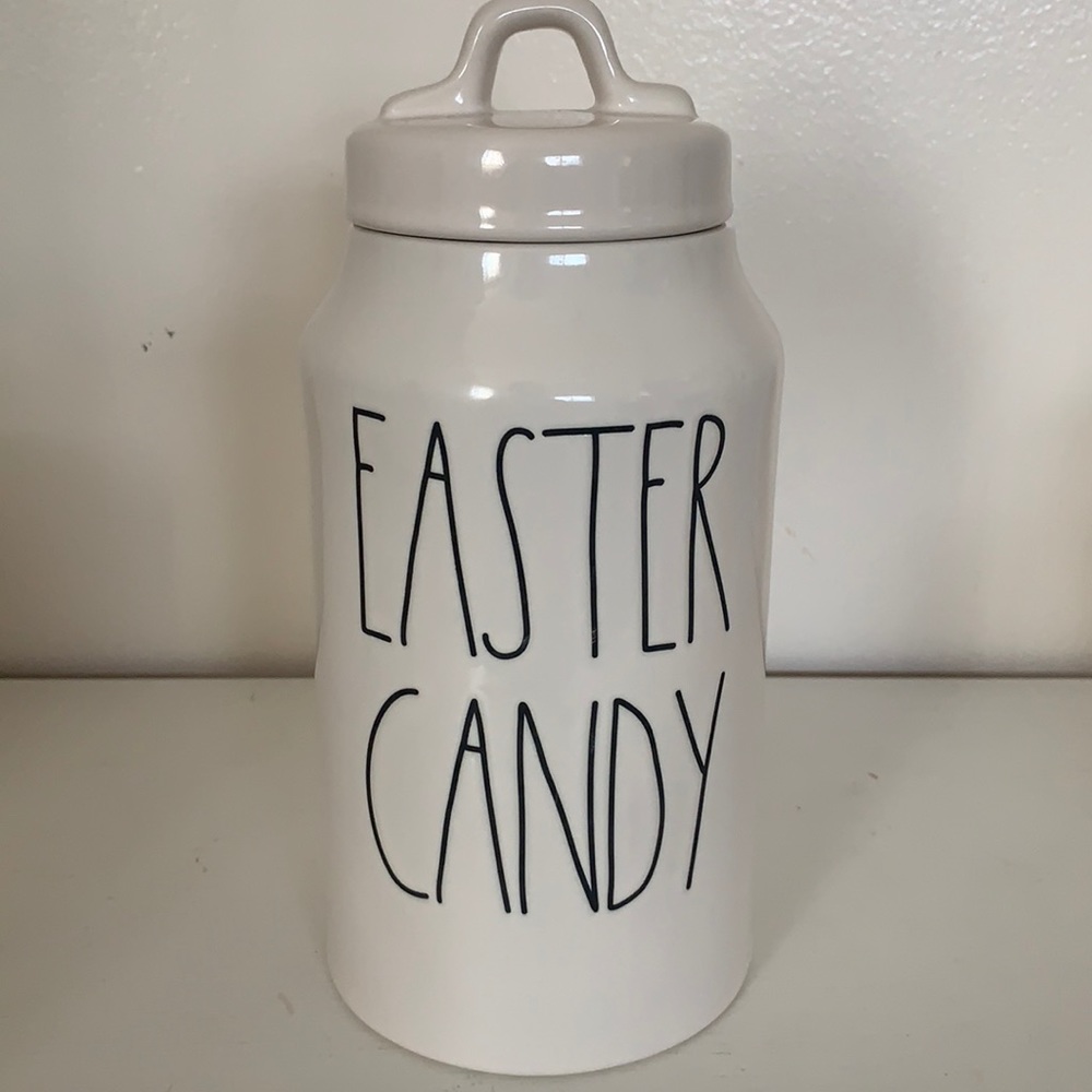 Easter Rae Dunn Artisan Collection “Easter Candy Jar With Lid. Brand New.